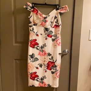 Rose Bodycon Semi Formal Dress